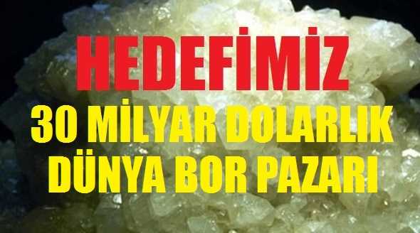 Türkiye Otuz Milyar Dolarlık Bor Pazarını Hedefine Aldı