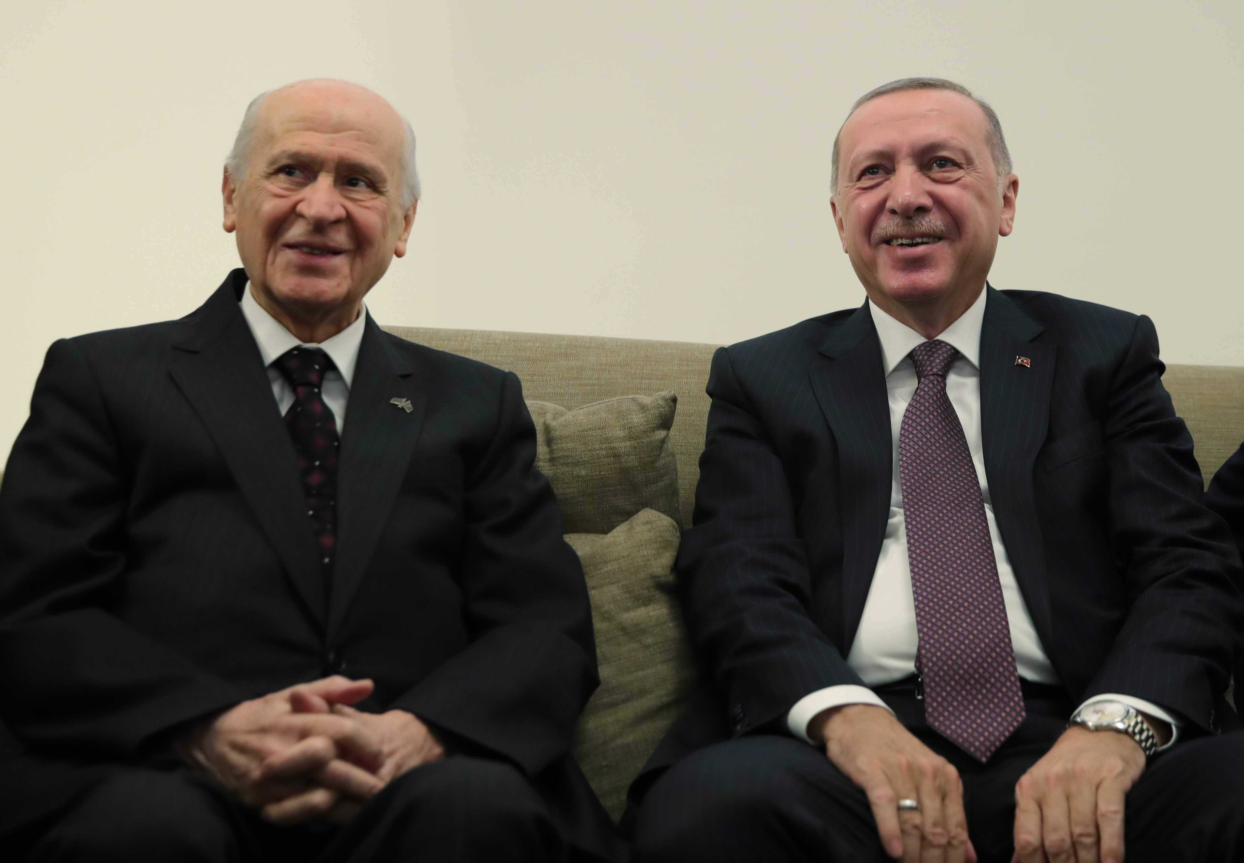 Cumhurbaşkanı Erdoğan ve MHP Lideri Bahçeli TBMM'de Görüştü