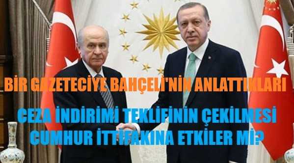 Bahçeli'nin Cumhur İttifakıyla İlgili Bir Gazeteciye Anlattıkları