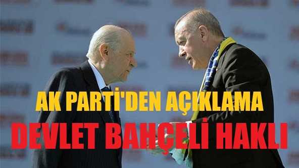 Ak Parti Ceza İndirimi Teklifini Geri Çeken Bahçeli'yi Haklı Buldu