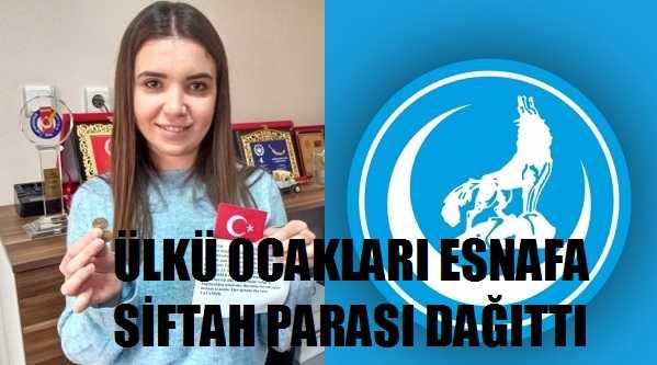 Ülkü Ocakları Esnafa Türk Bayrağı ve Siftah Parası Dağıttı