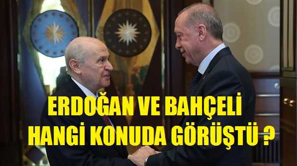 Cumhurbaşkanı Erdoğan ve MHP Lideri Bahçeli Görüştü