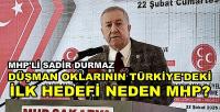 MHP'li Durmaz: Düşman Oklarının İlk Hedefi Neden MHP?